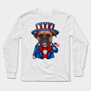 Fourth of July Boxer Long Sleeve T-Shirt